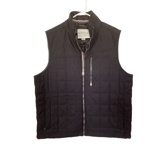 Orvis Classic Collection Men's Full Zip Quilted Vest Outdoor Black Size Large - Picture 1 of 9